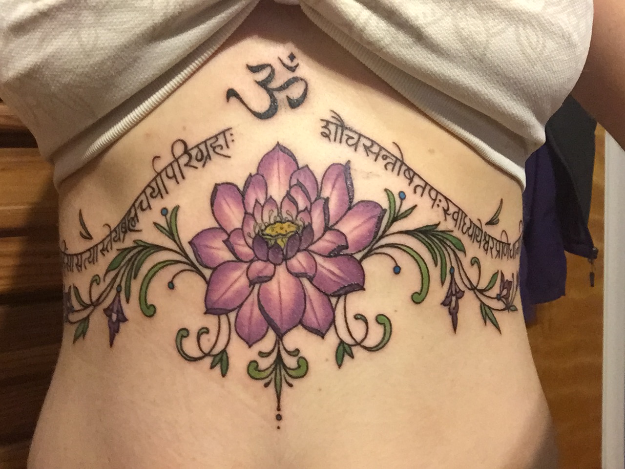 Sanskrit Symbol of Breathe Temporary Tattoo Sticker - OhMyTat